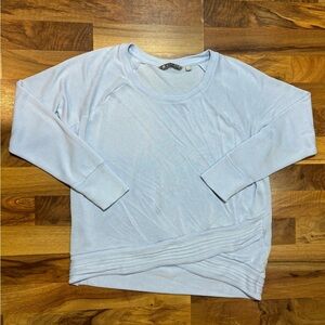 Athleta Sweater Size Med Light Blue Athleisure Long Sleeve Serenity Criss Cross
